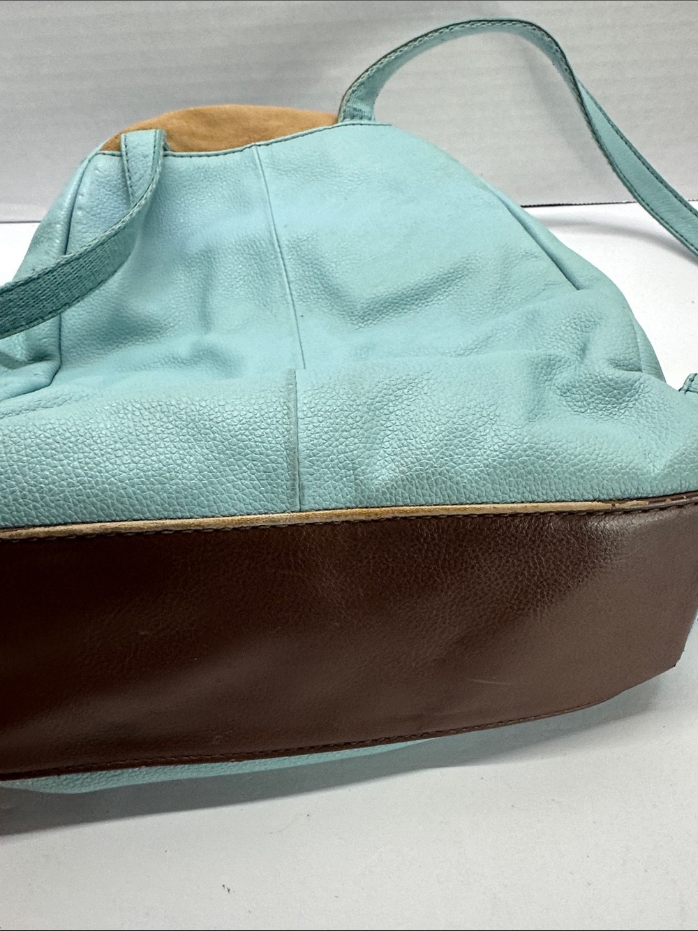 Fossil Pebbled Leather Mini Backpack in Mint - Picture 7 of 9